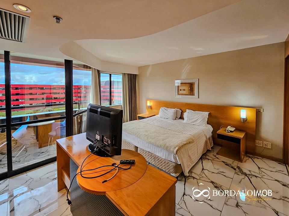 SHTN -  FLAT MOBILIADO NO GOLDEN TULIP, 4º ANDAR, VISTA PARCIAL DO LAGO! - Foto 5